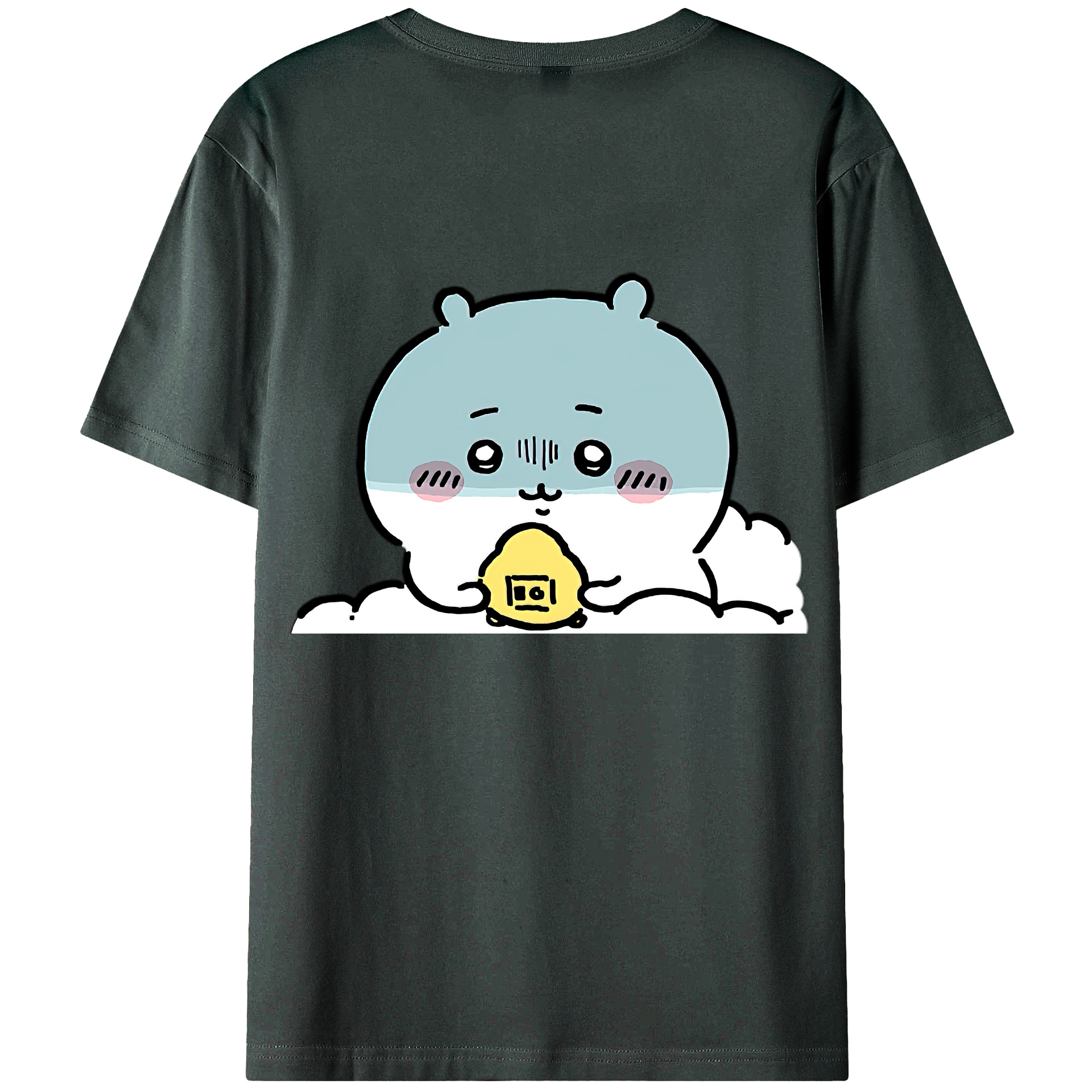 （画像用） ちいかわ ちいかわ Chii-kawa chiikawa 綿100％ メンズ半袖Tシャツ（バックプリント） 通気性